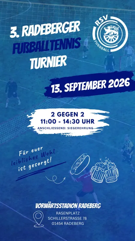 ⚽ 3. Radeberger Fußballtennis-Turnier 🎾