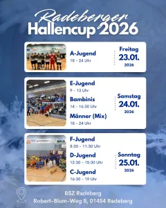 Radeberger Hallencup 2026 - Save the Date!